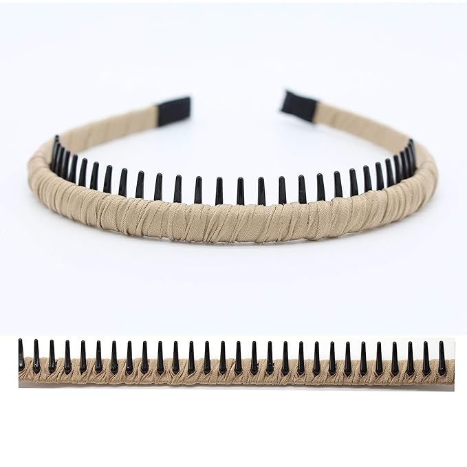 Fashion Headbands for women Girls Non-slip hair band Comfy Headband Hair Hoop Resin teeth Comb Hair Accessories (4 Colors)