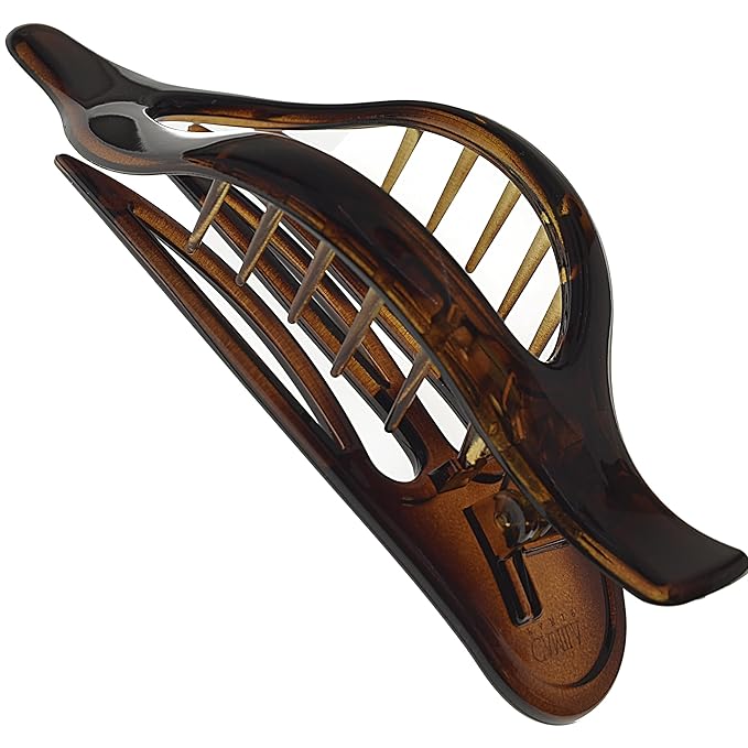 Camila Paris CP2372 2PK French Hair Clips, Large Slide Hair Clips for Volume Hair, Strong Hold No Slip Grip, Girls Hair Claw Clips for Women, Durable Styling Girls Hair Accessories, Made In France