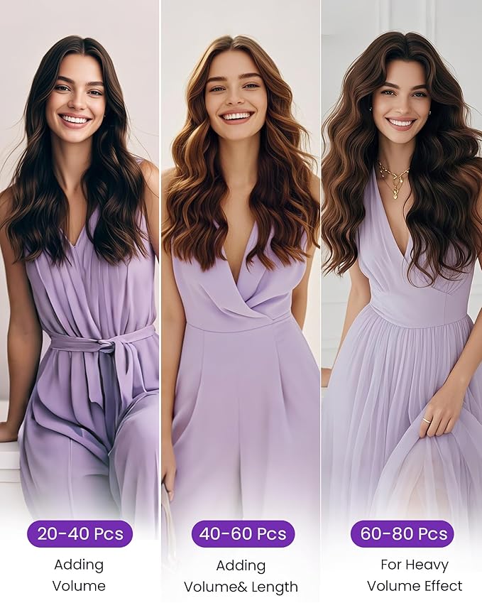LaaVoo Tape in Hair Extensions Human Hair Dark Brown Tape in Extensions Human Hair #2 Darkest Brown Invisible 10 Inch 20pcs/30g
