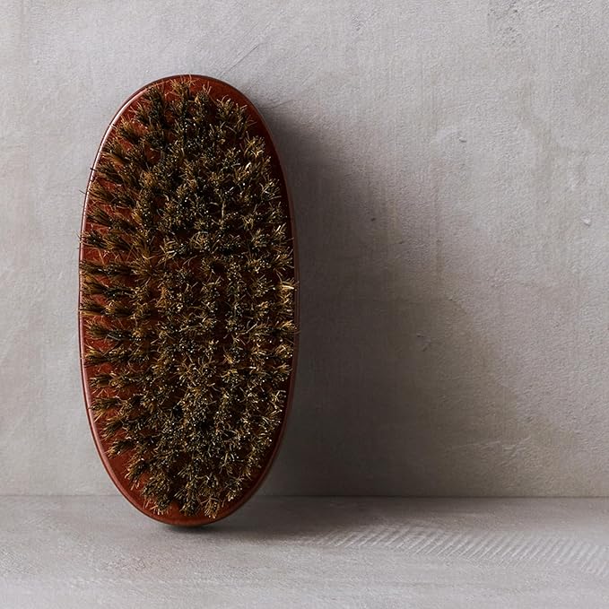 Diane Premium 100% Boar Bristle Military Wave Brush for Men and Barbers – Medium Bristles for Thick Coarse Hair – Use for Detangling, Smoothing, Wave Styles, Soft on Scalp, Restores Shine