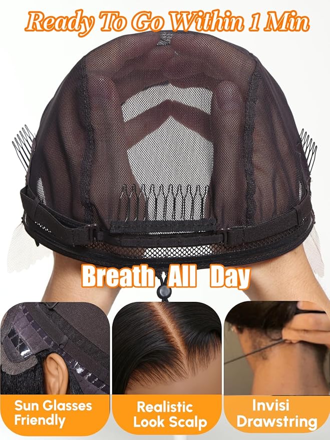 Julia Hair Golden Brown Highlight Water Wave and Jerry Curly Wig Mixed Curls 13X4 Lace Front Pre Everything Wigs Glueless Human Hair Lace Frontal with Invisi Drawstring Ready to Go 18 Inch