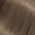 Medium Ash Brown Synthetic Hair Toppers for Women with Thinning 3D 360° Cover Clip in Wispy Bangs Upgraded Adjustable Bandage 18 Inch Long Layered