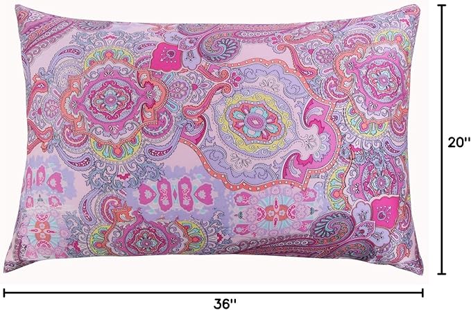 SLPBABY Silk Pillowcase for Hair and Skin with Hidden Zipper Print (King, Pattern8)
