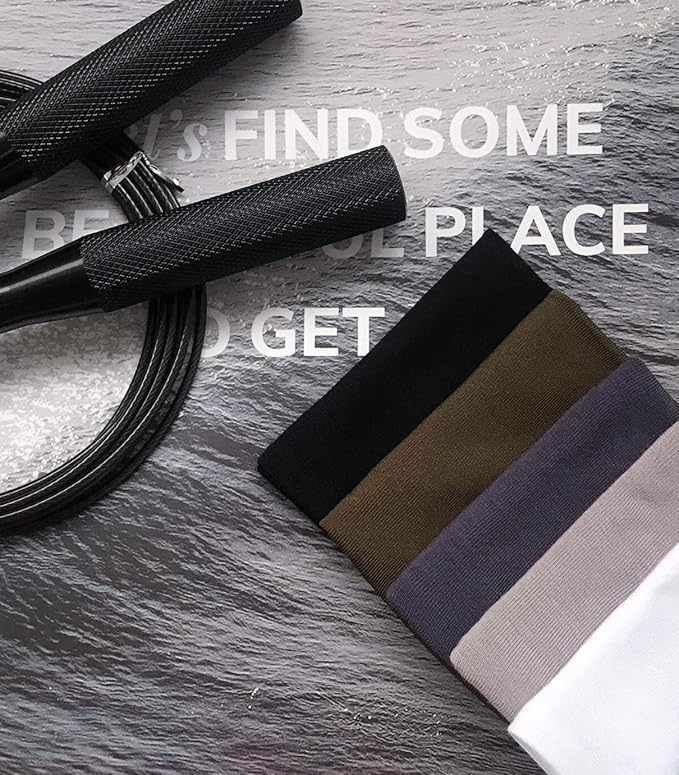 Huachi Women's Headbands Athletic Yoga Workout Sports Exercise Elastic Non Slip Sweatbands Women Summer Cloth Hair Bands Plain Colors