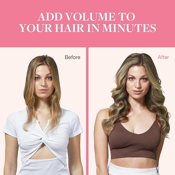 GOO GOO Clip in Hair Extensions Real Human Hair, Remy Human Hair Extensions Clip ins for Women, Natural Human Hair, 18inch 130g 7Pcs, 3/8/613 Balayage Walnut Brown to Ash Brown and Bleach Blonde