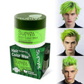 Temporary Hair Color Wax for Men - SUPIYA Washable Hair Wax Color for Kids, All-Day Hold Disposable Green Hair Dye Color for Christmas, Cosplay & Daily (Mint Color #23)