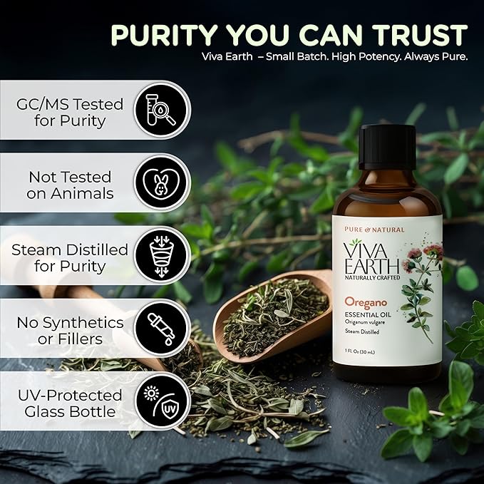 Oregano Essential Oil – Pure and Natural Steam-Distilled Oregano Aroma for Diffusers, Aromatherapy, Hair & Skin DIY Blends, Soap and Candle Crafting – with Dropper, 1 Fl.Oz