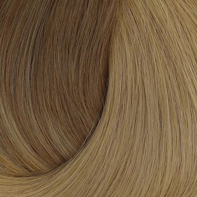 Full Shine Human Hair Clip in Extensions 16 Inch Clip in Hair Extensions Light Brown to Ash Blonde Real Hair Ombre Seamless Hair Extension with PU Skin Weft Softness 8 PCS 120 G