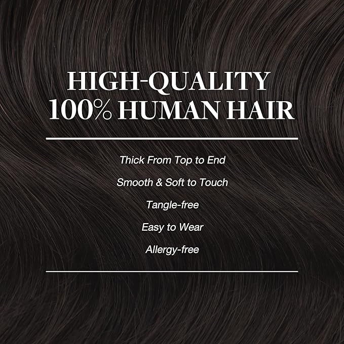 GOO GOO Clip in Hair Extensions Real Human Hair, Remy Human Hair Extensions Clip ins for Women, Natural Human Hair, 12inch 85g 7Pcs, 2A Light Brown