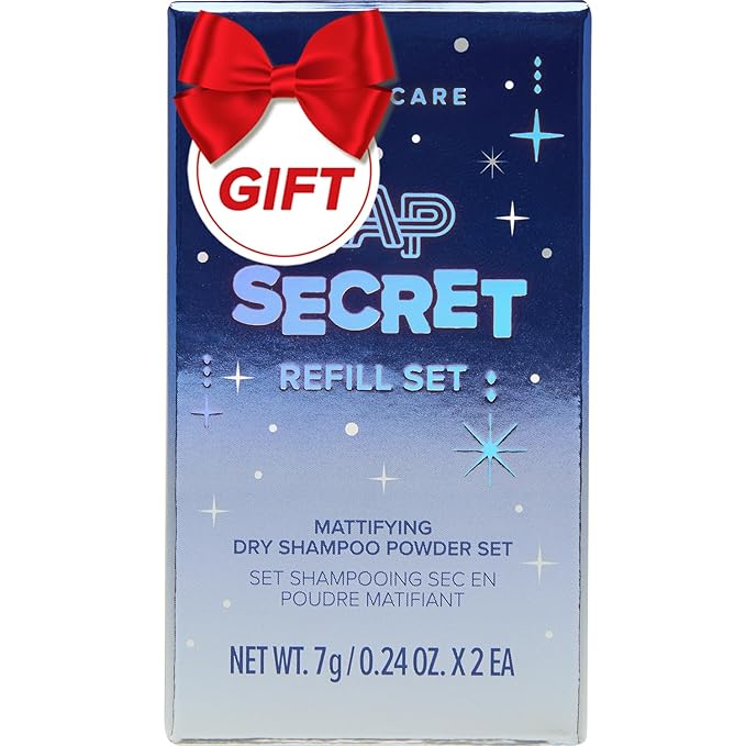 I DEW CARE Biotin Clarifying Dry Shampoo Limited Edition - Tap Secret Refill Set | With Black Ginseng, Non-aerosol, Formulated Without Benzene, Travel Size, Stocking Stuffers, Gift Set, 0.24 oz. x 2EA