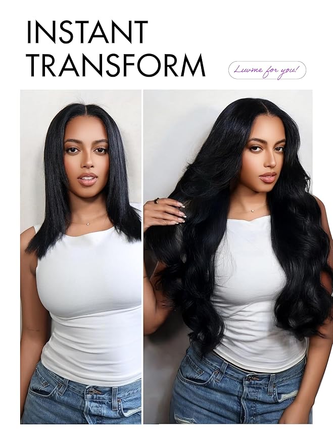 LUVME HAIR All-Day Comfort 100% Human Hair Loose Body Wave 5x5 Lace Front Wig Glueless Wigs Human Hair Pre Plucked Pre Cut Long Black Wig Lace Closure Wigs Frontal Wigs