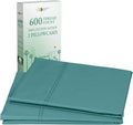 California Design Den Pillow Case King Size Set of 2 - Luxuriously Soft, Premium 600 Thread Count, 100% Cotton Pillow Cases King, Crisp Sateen - Teal