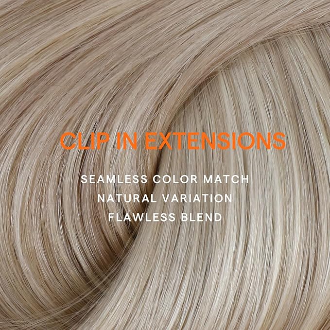Full Shine Ash Blonde Clip in Hair Extensions Human Hair 22 Inch Ash Blonde Extensions Seamless Clip in Hair Extensions Human Hair for Women 7 Pcs 120 G