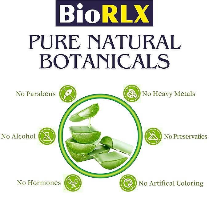 BioRLX 99% Aloe Vera Gel with Collagen and Hyaluronic Acid 250 Ml 8.5 Fl Oz - For Face Body, Hair & Scalp, After Sun Relief, Natural, Soothing, Hydrating