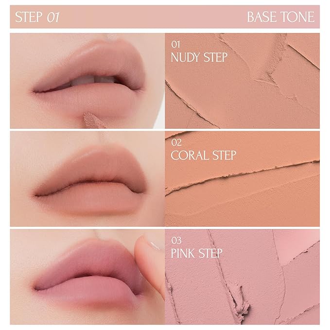 Tie Up Cover Tint - Waterproof & Long Lasting Lip Stain for Women - Korean Base Nude Tint Stick - Kbeauty Matte Gloss - Mood Color Changing (06 COLDISH MAUVE, 0.2 Fl oz)