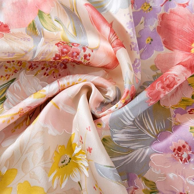 SLPBABY Silk Pillowcase for Hair and Skin with Hidden Zipper Print (King, Pattern16)