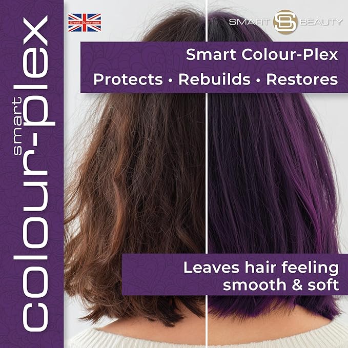 Amethyst Purple Hair Dye Permanent with Anti-Breakage Plex Hair Care, Vegan Hair Dye & Cruelty-Free, 100% Grey Coverage, purple Hair Color, For All Hair Types. Smart Beauty