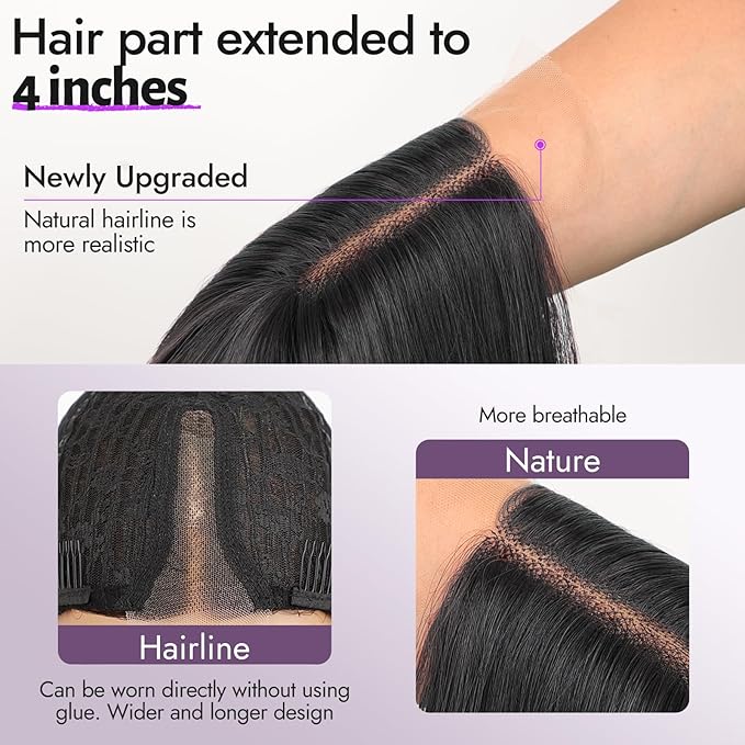 Dark Brown Mixed Chestnut Wig for Women Long Wavy 4x1 Lace Natural Hairline Glueless for Beginners Middle Part Synthetic for Daily Party Use 26Inch