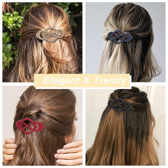 Hair Barrettes for Women 4packs Hair Clips French Hair Barrette Clip for Girls Vintage Hair Clips for Thick Thin Long Short Hair Stylish Hair Accessories for Women Girls