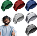 SATINIOR 6 Pcs Spandex Dreadlock Caps, Unisex Elastic Head Wraps for Long Hair, Dread Headbands with Tubes - 6 Deep Colors