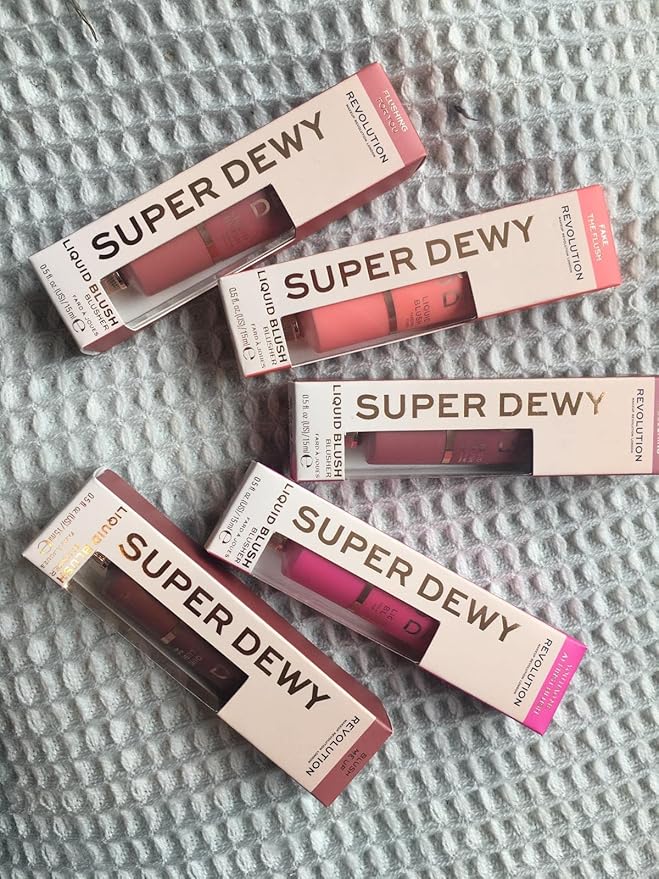 Revolution Beauty, Superdewy Liquid Blush, Richly Pigmented & Buildable, Blendable Formula, Fake The Flush, 0.5 Fl. Oz.