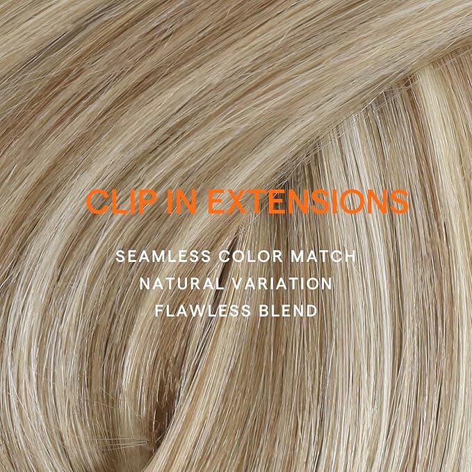 Full Shine Blonde Hair Extensions Clip ins 12 Inch Dirty Blonde Highlights Light Blonde Clip in Hair Extensions for Short Thin Hair 95 G 7 Pcs