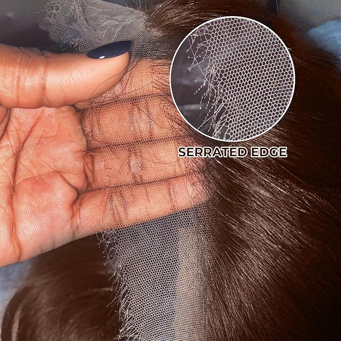 5x5 SKINLIKE Real HD Lace Closure Wig, Chocolate Brown Loose Body Wave 250% Density 0.10mm Ultra-thin Swiss Lace Pre-plucked Bleached Small Knots With Baby Hair Brown Wig Human Hair Wigs 22 Inch