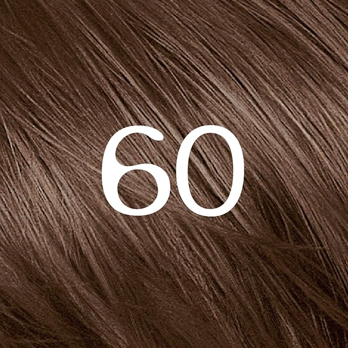 L'Oreal Paris Feria Multi-Faceted Shimmering Permanent Hair Color, 60 Crystal Brown (Light Brown), Pack of 2 Hair Dye Kit