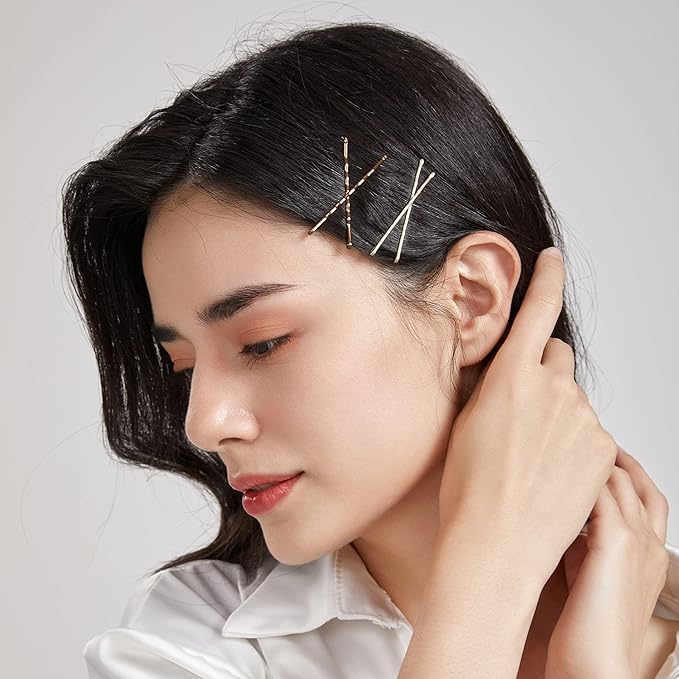Dofash Hair Clip Set, 102 Counts Set Braided Hair Clips For Women (Bobby Pins 60pcs + Hyper Elastics Ties 30pcs + Snap Hair Clips 12PCS - Blonde)