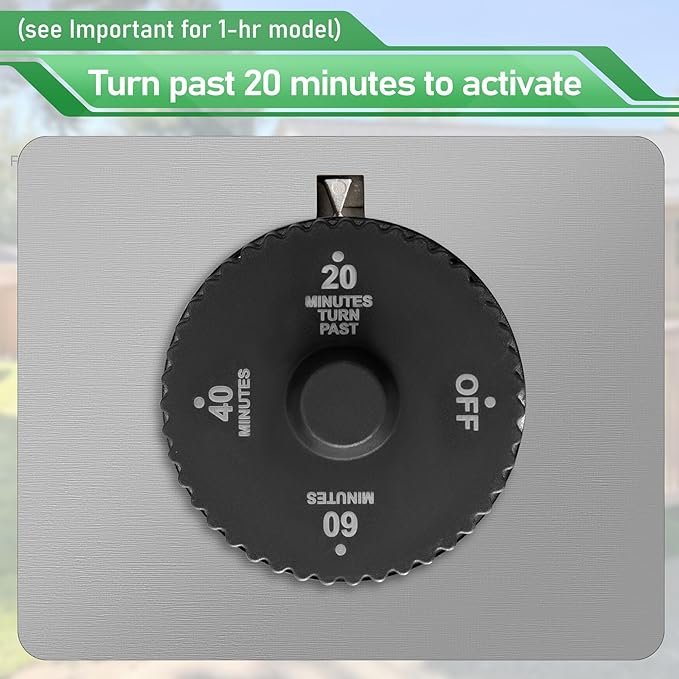 1 Hour Outdoor BBQ Island Shut Off Timer - Propane & Natural Automatic Gas Timer Shut Off Valve, Ideal for Outdoor Kitchens and BBQ Setups