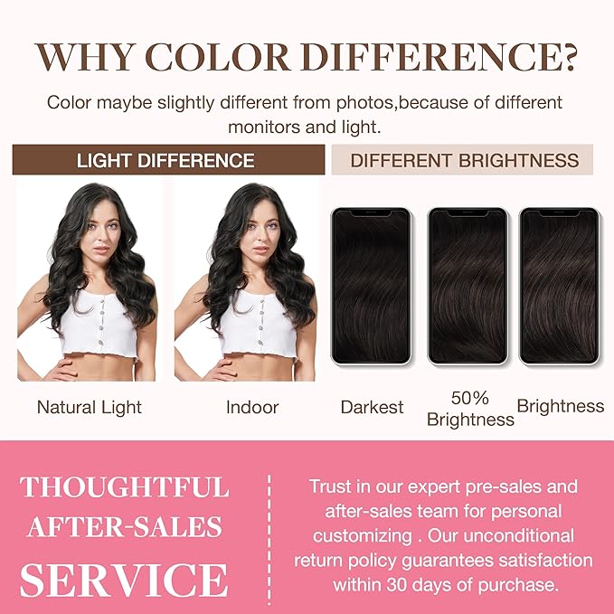 GOO GOO Clip in Hair Extensions Real Human Hair, Remy Human Hair Extensions Clip ins for Women, Natural Human Hair, 14inch 150g 9Pcs, #2 Dark Brown