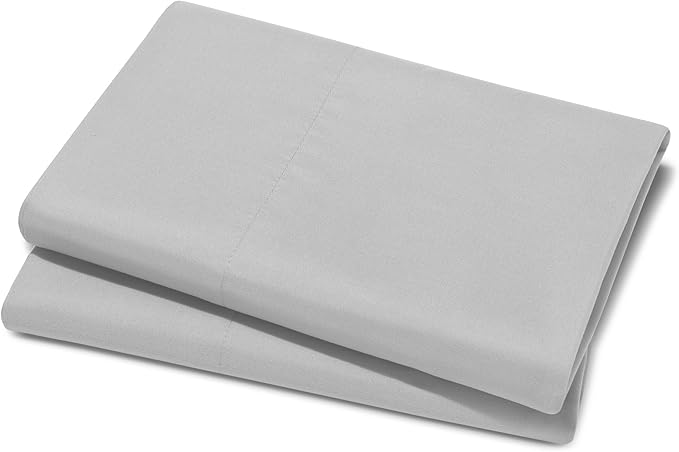 Bare Home Microfiber Pillow Cases - Standard Size Set of 2 - Cooling Pillowcases - Double Brushed - Easy Care - Envelope Closure (Standard Pillowcase Set of 2, Cloud Grey)