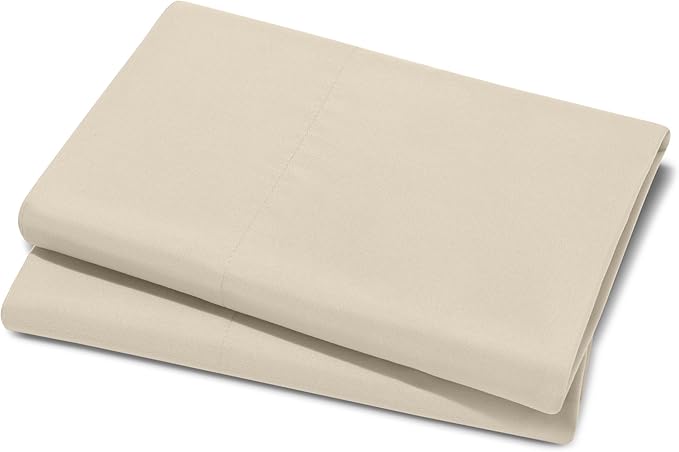 Bare Home Microfiber Pillow Cases - King 20x40 - Cooling Pillowcases - Double Brushed - Easy Care - Envelope Closure (King Pillowcase Set of 2, Sand)