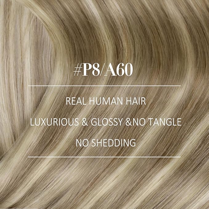 YoungSee Human Hair Sew in Extensions Highlights Double Weft Human Hair Extensions Light Brown Highlight with Blonde Weft Hair Extensions Human Hair for Woman 100G 24 inch