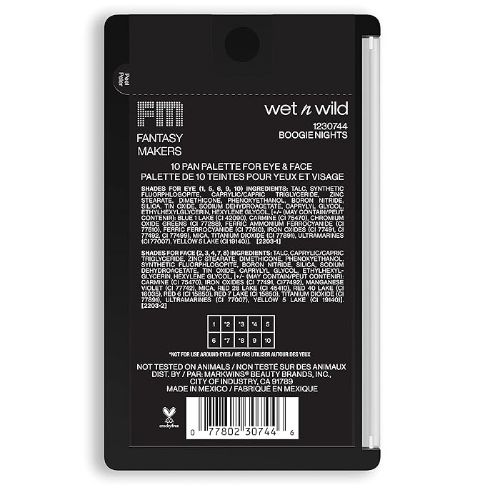 wet n wild Fantasy Makers Halloween 10 Pan Palette Boogie Nights