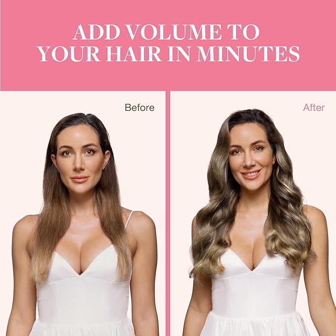 GOO GOO Clip in Hair Extensions Real Human Hair, Remy Human Hair Extensions Clip ins for Women, Natural Human Hair, 22inch 220g 9Pcs, #4/27/4 Balayage Chocolate Brown to Caramel Blonde