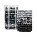 EVITA PERONI Hair Ties 12 Pcs Set, High Elastic Ponytail Holders, Hair Ties No Damage, Elastic Ties for Thick Hair Women Men, Gifts for Mother Sister Girlfriend (Carbon Ash)
