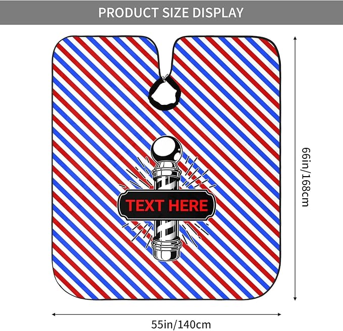 Custom Barber Cape for Men Personalized Professional Hair Cutting Cape with Text for Home Salon Barbershop
