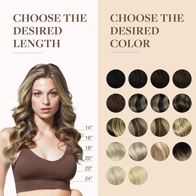 GOO GOO Clip in Hair Extensions Real Human Hair, Remy Human Hair Extensions Clip ins for Women, Natural Human Hair, 22inch 150g 7Pcs, 5A/90/16F Bahamian Balayage