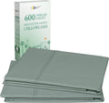 CALIFORNIA DESIGN DEN Luxuriously Soft Hotel Quality 600 Thread Count, 100% Cotton Set of 2 Cases, Crisp & Cool Bed Pillow Covers Standard Size Fits Standard & Queen Pillows (Sage Green)