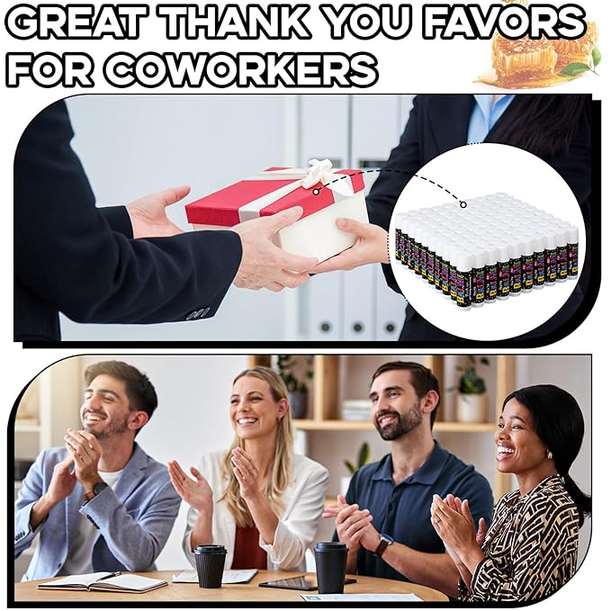 Dunzy 100 Pack Employee Appreciation Gifts Bulk Lip Balms Favors Bulk Small Thank You Gifts Team Appreciation Inspirational Gifts for Women Men Coworkers Staff Teachers Nurses Team