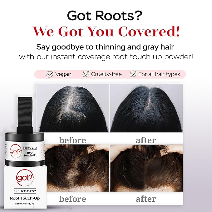 Got? Roots - Root Touch Up Hair Color, Brow, Beard, Hairline & Bald Spot Concealing Powder - Gray Root Coverage for Women & Men - 0.14 OZ Tub (Natural Blonde, Pack of 1)