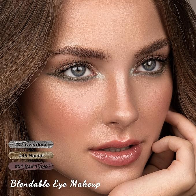 FOCALLURE 3PCS Cream Eyeshadow Stick Sets,Matte and Shimmer Eye Brightener, High Pigmented Crease-proof Pencil,Long Lasting Eye Shadow Highlighter Makeup,Buried Moonlight