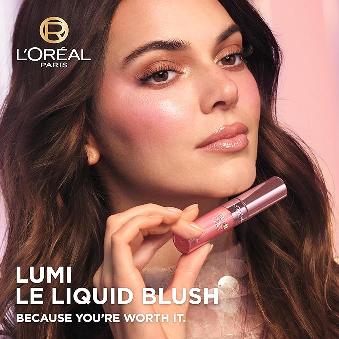 L'Oreal Paris True Match Lumi Le Liquid Blush, Intense Lightweight Blush Formula With Liquid Pigments, Glowy True Rose, 0.33 Fl Oz