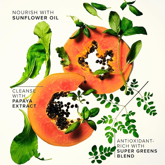 Farmacy Makeup Remover Cleansing Balm - Green Clean Waterproof Makeup Remover + Oil Based Cleanser - Newly Formulated Double Cleanser with Plant Based Waxes + Upcycled Moringa (100ml)