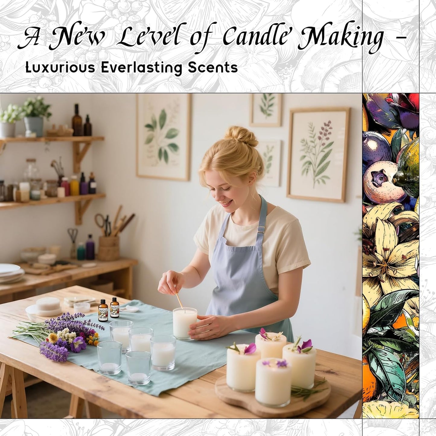 HIQILI Tide Drift Fragrance Oil for Candle, Room Spray Making, Essential Oil Diffuser, DIY Body Butter & Hair Perfume - 1 Fl Oz