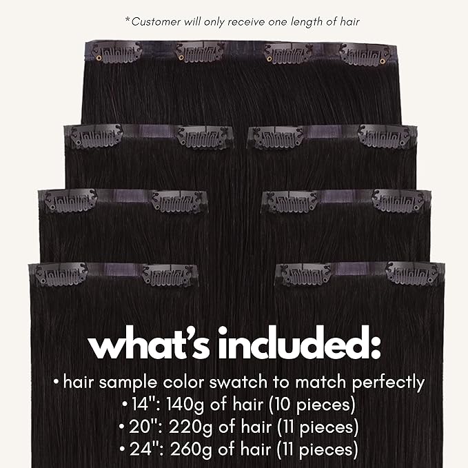Irresistible Me Real Human Hair Extensions Clip Ins – 100% Human Hair Clip In Extensions for Length & Volume – Invisible Extension – Heat Resistant & Dyeable – Dark Brown, 24 Inches
