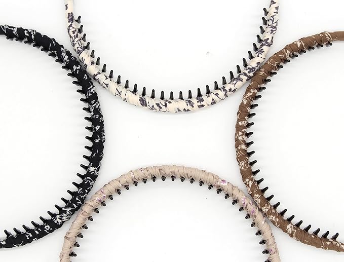 headbands for women non slip hair bands for women's hair Zig Zag Headbands(pack of 4)
