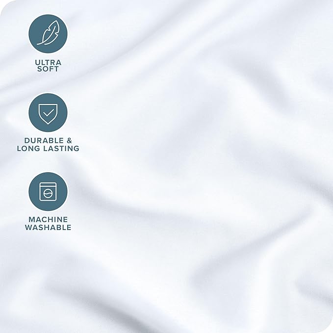 Bare Home Microfiber Pillow Cases - Standard/Queen Size - Cooling Pillowcases - Double Brushed - 2 Pack - Easy Care (Pillowcase Set of 2, White)
