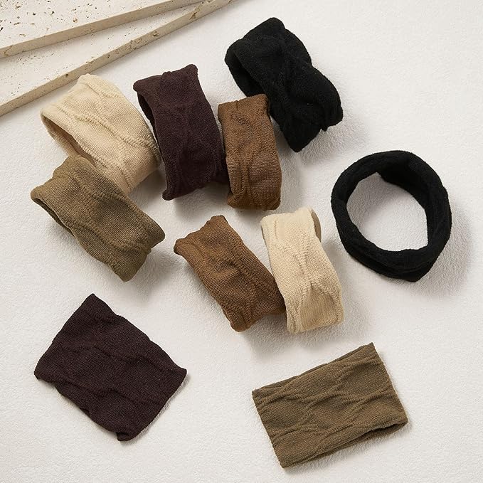 10 Pcs No Damage Hair Ties Thick Hair Elastic Rubber Bands Hair Accessories Scrunchies Seamless for Women